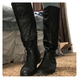 Black tall boots
